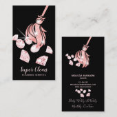 Schoonmaakster Huis Sparkling Gouden Diamanten Visitekaartje (Voorkant / Achterkant)