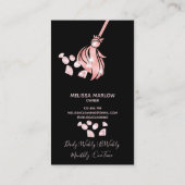 Schoonmaakster Huis Sparkling Gouden Diamanten Visitekaartje (Achterkant)