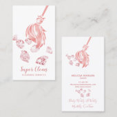 Schoonmaakster Huis Sparkling Gouden Diamanten Visitekaartje (Voorkant / Achterkant)