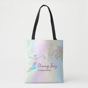 Schoonmaakster Huis Sparkling Holograph Fairy Mok Tote Bag
