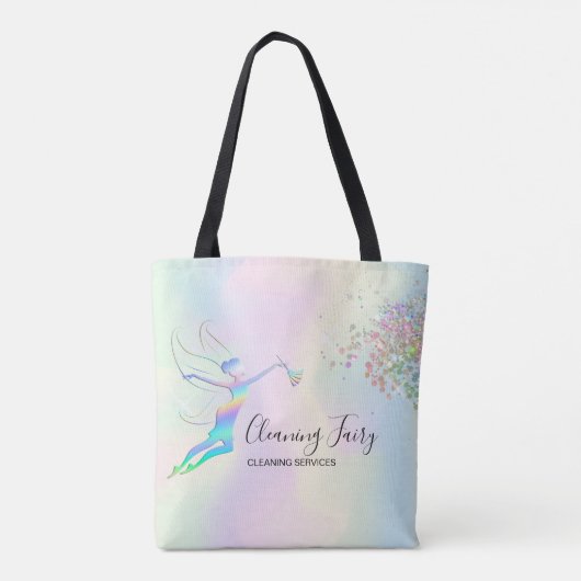 Schoonmaakster Huis Sparkling Holograph Fairy Mok Tote Bag (Achterkant)