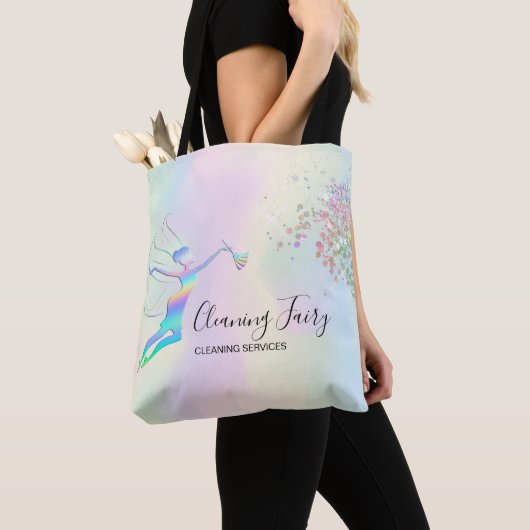 Schoonmaakster Huis Sparkling Holograph Fairy Mok Tote Bag (Dichtbij)