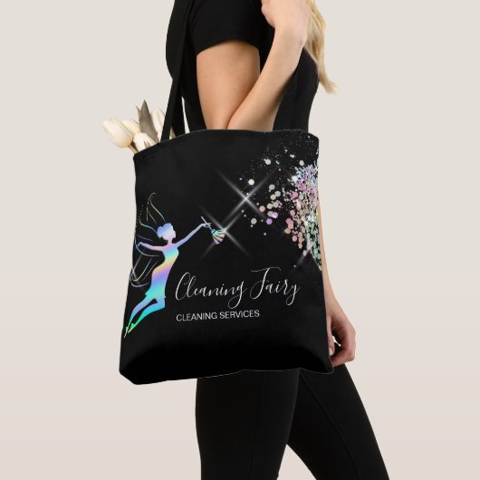Schoonmaakster Huis Sparkling Holograph Fairy Mok Tote Bag (Dichtbij)