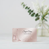 Schoonmaakster Huis Sparkling roos goud vacuüm Visitekaartje (Staand voorkant)