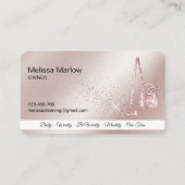 Schoonmaakster Huis Sparkling roos goud vacuüm Visitekaartje (Achterkant)