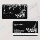 Schoonmaakster Huis Sparkling zilveren diamanten Visitekaartje (Voorkant / Achterkant)