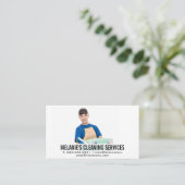 Schoonmaakster | Huishoudelijke diensten Visitekaartje (Staand voorkant)