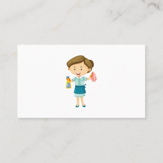 Schoonmaakster | Huishoudelijke Schoonmaakdiensten Visitekaartje (Achterkant)