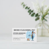 Schoonmaakster Huishouden Visitekaartje (Staand voorkant)