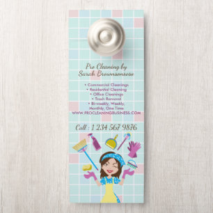 Schoonmaakster & Huishoudster Dame Deurhanger