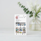 Schoonmaakster Instagram | Witte QR Code Huishouds Visitekaartje (Staand voorkant)