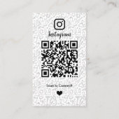 Schoonmaakster Instagram | Witte QR Code Huishouds Visitekaartje (Achterkant)