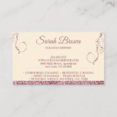 Schoonmaakster Janitorial sparkle Huishouden ivoor Klantenkaartje (Achterkant)