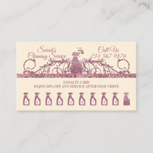 Schoonmaakster Janitorial sparkle Huishouden ivoor Klantenkaartje