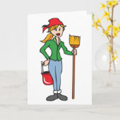 Schoonmaakster Kaart (Gele Bloem)
