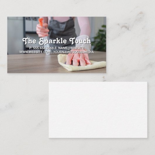 Schoonmaakster Kantoor Visitekaartje (Voorkant / Achterkant)