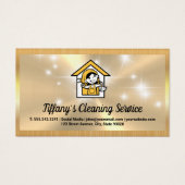 Schoonmaakster Logo | Sproeiflacon Logo | Glitters Visitekaartje (Voorkant)