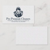 Schoonmaakster met bezem | schoonmaakster visitekaartje (Voorkant / Achterkant)