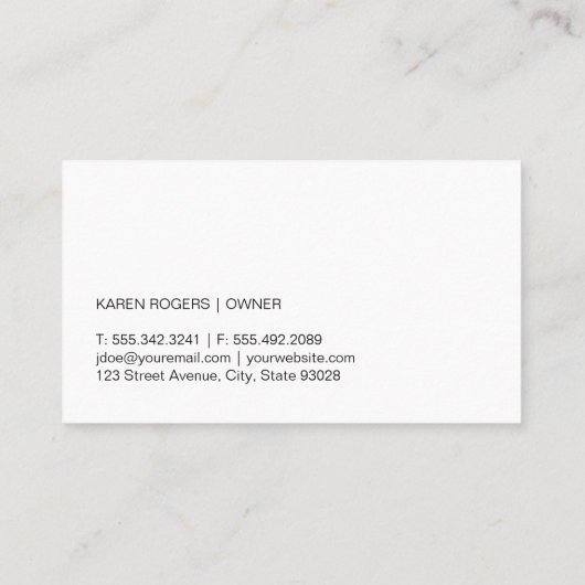 Schoonmaakster met Duster en Cleaning Spray Visitekaartje (Achterkant)