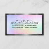 Schoonmaakster met Stoffer | Kleurrijke Achtergron Visitekaartje (Achterkant)