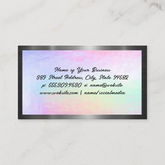 Schoonmaakster met Stoffer | Kleurrijke Achtergron Visitekaartje (Achterkant)