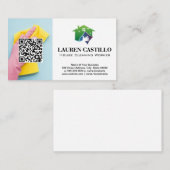 schoonmaakster | QR-Visitekaartje Visitekaartje (Voorkant / Achterkant)