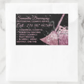 schoonmaakster rechthoekige sticker (Tas)