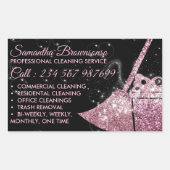 schoonmaakster rechthoekige sticker (Voorkant)