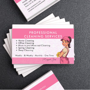 Schoonmaakster Roze Professioneel  Visitekaartje