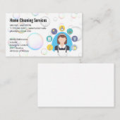 Schoonmaakster | Schoonmaakdienst | Zeepbellen Visitekaartje (Voorkant / Achterkant)