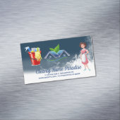 Schoonmaakster Schoonmaakhuis en Schoonmaakartikel Magnetisch Visitekaartje (Voorbeeld)