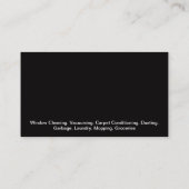 Schoonmaakster | Schoonmaakmiddelen Visitekaartje (Achterkant)