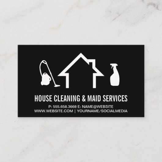 Schoonmaakster | Schoonmaakmiddelen Visitekaartje (Voorkant)
