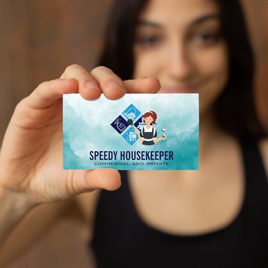 Schoonmaakster | Schoonmaakpictogrammen | Huishoud Visitekaartje