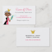 Schoonmaakster Service Etnisch Karakter Kroon Busi Visitekaartje (Voorkant / Achterkant)