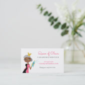 Schoonmaakster Service Etnisch Karakter Kroon Busi Visitekaartje (Staand voorkant)