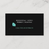 Schoonmaakster Service Karakter Featherduster Busi Visitekaartje (Achterkant)