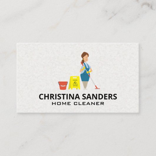 schoonmaakster visitekaartje (Voorkant)