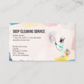 schoonmaakster visitekaartje (Voorkant)