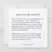 Schoonmaakster voor Apple-plukkers Kaart (Achterkant)