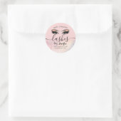 Schoonmaakster voor de lichterij ronde sticker (Tas)