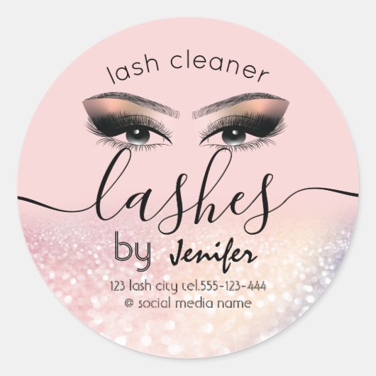Schoonmaakster voor de lichterij ronde sticker (Voorkant)