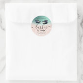 Schoonmaakster voor de lichterij ronde sticker (Tas)
