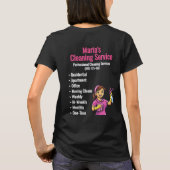 Schoonmaakster Zwart T-shirt (Achterkant)