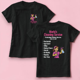 Schoonmaakster Zwart T-shirt