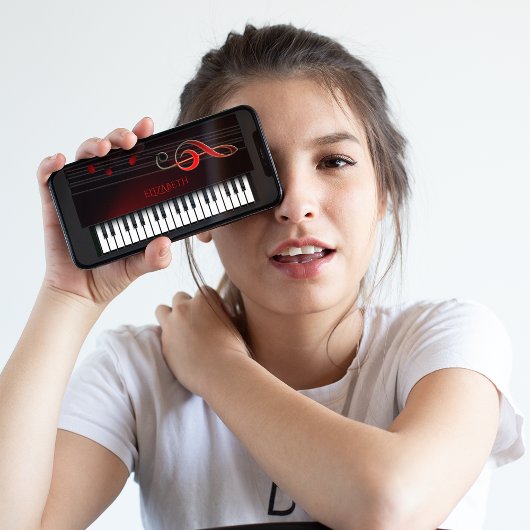 Schoonmaakstof voor piano- en rode bomen Case-Mate iPhone case