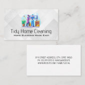 Schoonmaakteam | Huishoudelijke Diensten Visitekaartje (Voorkant / Achterkant)