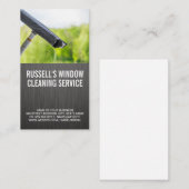 Schoonmaakvenster voor werknemers visitekaartje (Voorkant / Achterkant)