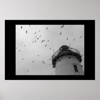 Schoonmaakvuurtoren en handschoenen poster