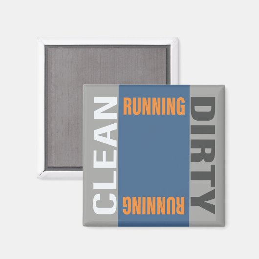 Schoonmaakwasmachine met vuilnisbelten Borden Magneet (Voorkant / Achterkant)